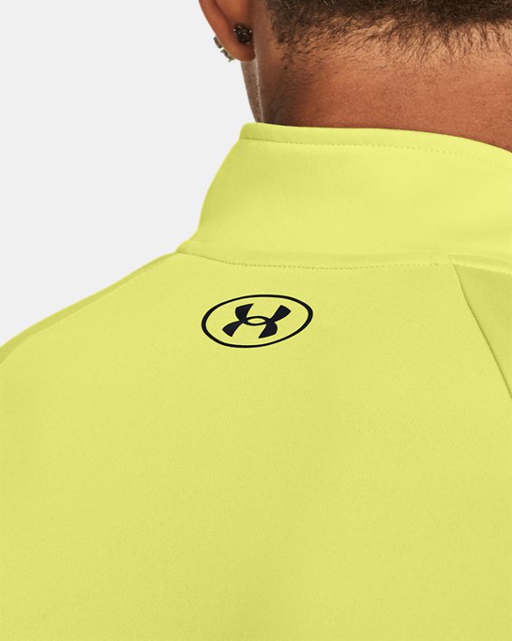 Herren UA Tech™ Shirt mit ½-Zip, langärmlig, Yellow, pdpMainDesktop image number 3